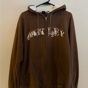 Oakley Brown Hoodie with Zipper